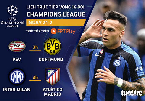 Lịch trực tiếp Champions League: Inter Milan - Atletico Madrid- Ảnh 1. Lịch trực tiếp Champions League: Inter Milan - Atletico Madrid - Đồ họa: AN BÌNH