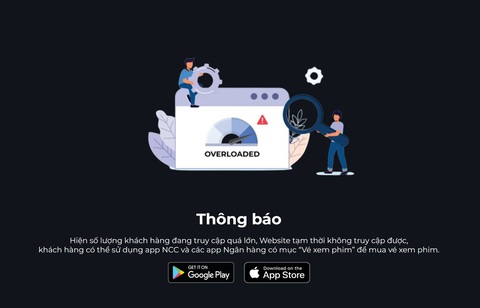 Trạng thái của web Trung tâm Chiếu phim quốc gia tới ngày 20-2 - Ảnh chụp màn hình Trạng thái của web Trung tâm Chiếu phim quốc gia tới ngày 20-2 - Ảnh chụp màn hình