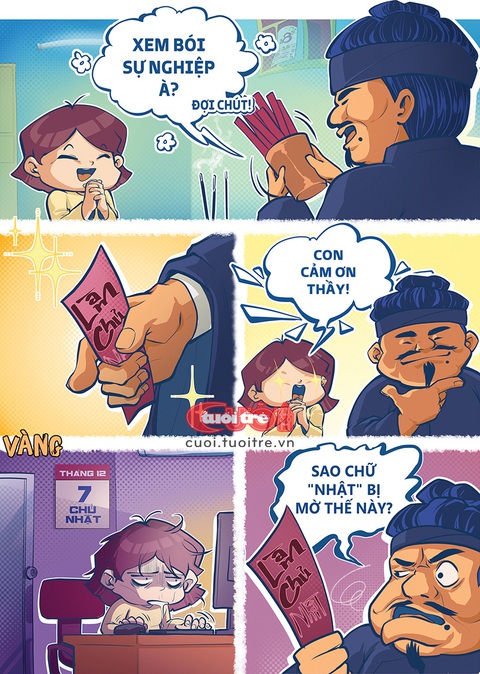Xin quẻ đầu năm thấy mình được làm chủ...- Ảnh 1. Xin quẻ đầu năm thấy mình được làm chủ... - Tranh: Vàng