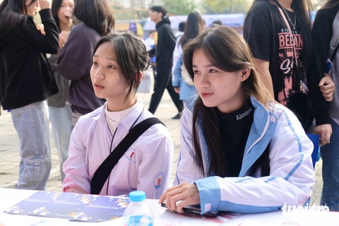 Trường đại học Kinh tế quốc dân thay đổi phân nhóm đối tượng xét tuyển kết hợp- Ảnh 1. Học sinh tham dự chương trình tư vấn tuyển sinh - hướng nghiệp năm 2024 do báo Tuổi Trẻ phối hợp với các đơn vị tổ chức - Ảnh: NGUYÊN BẢO