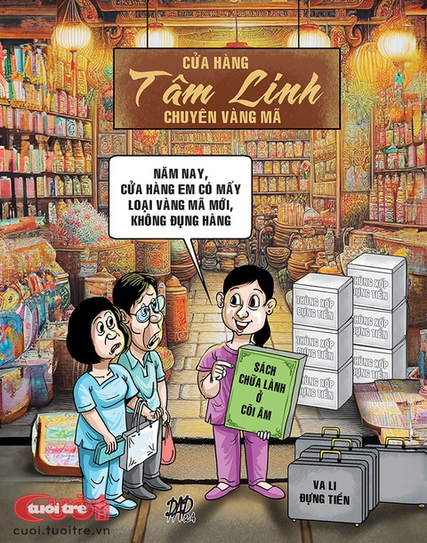 Vàng mã 'chữa lành' cho cõi âm- Ảnh 1. Vàng mã "chữa lành" cho cõi âm - Tranh: DAD