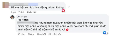 H'Hen Niê tiết lộ lý do làm việc 18 tiếng/ngày vẫn luôn đẹp- Ảnh 2. H'Hen Niê trả lời người hâm mộ về khả năng làm việc cường độ cao của mình là do yêu nghề