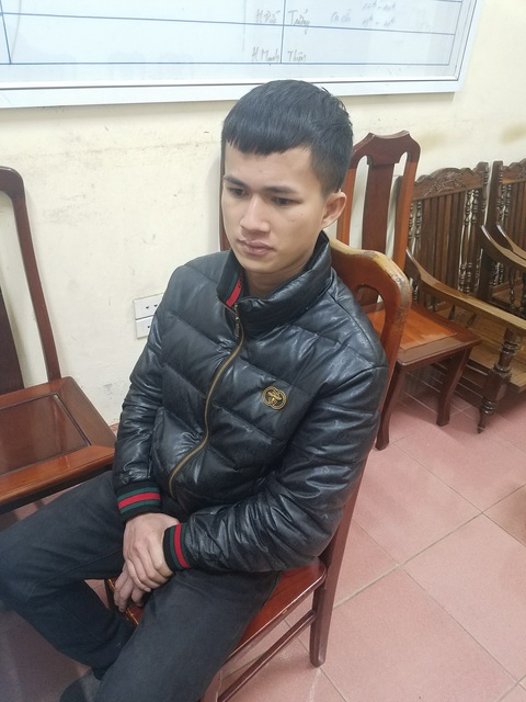 Tài xế lao xe làm cảnh sát bị chấn động não- Ảnh 2. Ngô Văn Linh tại công an - Ảnh: Công an cung cấp