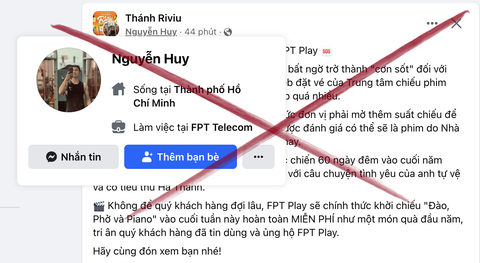 Thông tin nền tảng FPT Play chiếu Đào, phở và piano do một người dùng mạng xã hội đang Thông tin nền tảng FPT Play chiếu Đào, phở và piano do một người dùng mạng xã hội đang "làm việc tại FPT" chia sẻ - Ảnh chụp màn hình