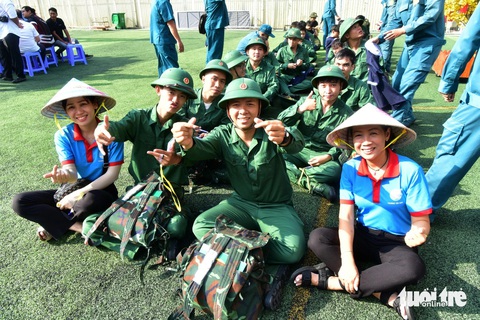 Các trại viên tiểu trại Hoàng Văn Thái của phường Tân Định tại hội trại tòng quân Quận 1 - Ảnh: T.T.D. Các trại viên tiểu trại Hoàng Văn Thái của phường Tân Định tại ngày hội tòng quân quận 1 - Ảnh: T.T.D.