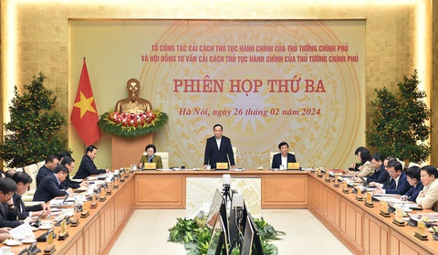 Phó thủ tướng Trần Lưu Quang: Không tiếp tục cải cách, việc không thông sẽ thất bại- Ảnh 1. Phiên họp thứ ba của Tổ công tác cải cách thủ tục hành chính - Ảnh: VGP