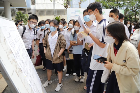 Tuyển sinh vào lớp 10 ở TP.HCM: 3 đối tượng không được dự thi- Ảnh 1. Thí sinh tham dự kỳ thi tuyển sinh vào lớp 10 ở TP.HCM năm 2023 - Ảnh: NHƯ HÙNG