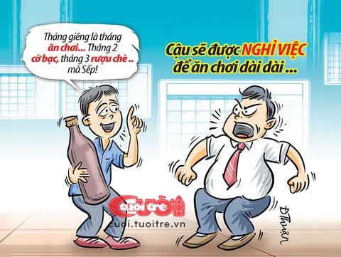Bị đuổi việc vì đọc thơ- Ảnh 1. Bị đuổi việc vì đọc thơ - Tranh: Đức Thuận
