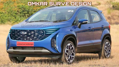 SUV cỡ B đang hot, Ford EcoSport sắp được hồi sinh?- Ảnh 3. Phác họa thiết kế Ford EcoSport đời mới dựa vào thiết kế rò rỉ - Ảnh: Omkar Curve Design