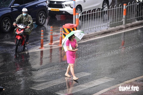 TP.HCM có mưa giải nhiệt sau hơn 20 ngày nắng như đổ lửa- Ảnh 5. Cơn mưa qua nhanh - Ảnh: QUANG ĐỊNH