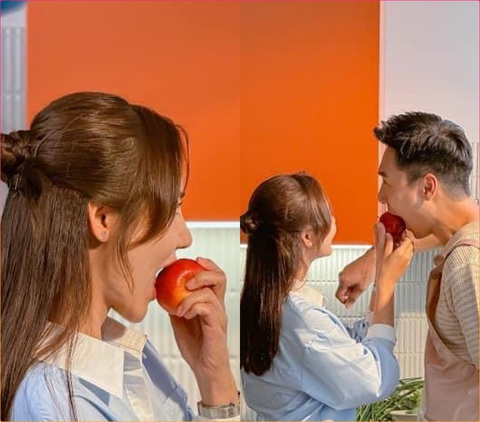 Khán giả đòi 'đẩy thuyền' với Mạnh Trường, Huyền Lizzie nói gì?- Ảnh 4. Cảnh phim khiến khán giả phát sốt của Mạnh Trường và Huyền Lizzie trong Chúng ta của 8 năm sau