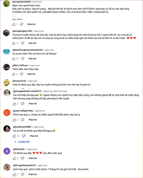 'Bình minh đỏ' - phim về nữ chiến sĩ lái xe Trường Sơn hot trở lại sau 'Đào, phở và piano'- Ảnh 2. Bình luận sôi nổi từ cư dân mạng dành cho phim Bình minh đỏ
