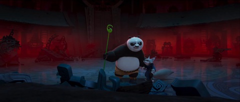Phim hoạt hình 'Kung Fu Panda 4' ra mắt trailer mới- Ảnh 2. Po sẽ rời Thung lũng Hòa Bình để đến thành phố, nơi anh phải đối mặt với The Chameleon - một nhân vật phản diện có thể triệu tập kẻ thù từ quá khứ của Po.