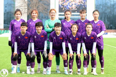 Đội hình U20 nữ Việt Nam trong trận giao hữu thắng 4-1 trước U20 nữ Uzbekistan - Ảnh: VFF Đội hình U20 nữ Việt Nam trong trận giao hữu thắng 4-1 trước U20 nữ Uzbekistan - Ảnh: VFF