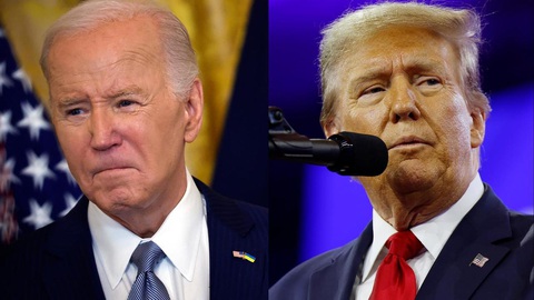 Ông Trump và ông Biden cùng thắng áp đảo bầu cử sơ bộ ở bang Michigan- Ảnh 1. Tổng thống Mỹ Joe Biden (trái) và cựu tổng thống Donald Trump - Ảnh: CBS NEWS