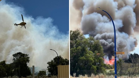 Fire crews battling a dangerous blaze 160km south of Perth appear to be getting the upper hand on the threat. Credit: Webster Aparri/7news.com.au Đội cứu hỏa đang ra sức dập đám cháy rừng nguy hiểm cách Perth 160km - Ảnh: Webster Aparri/7news.com.au