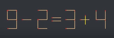 Thử tài IQ: Di chuyển một que diêm để 3+4=8+7 thành phép tính đúng- Ảnh 4.