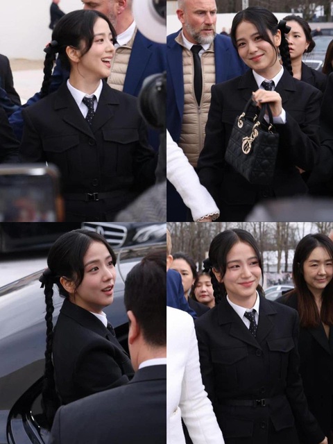 Jisoo dậy sóng với outfit học sinh đi dự show thời trang- Ảnh 2. Jisoo hóa nữ sinh khi xuất hiện với vai trò đại sứ toàn cầu của thương hiệu Dior