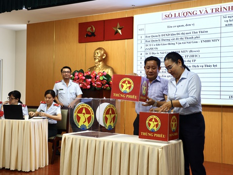 TP.HCM: 161 người bốc thăm xác minh tài sản, thu nhập năm 2024- Ảnh 1. Chương trình bốc thăm để xác minh tài sản, thu nhập diễn ra tại Thanh tra TP chiều 27-2 - Ảnh: TTBC