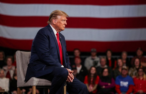 Cựu tổng thống Mỹ Donald Trump - Ảnh: REUTERS Cựu tổng thống Mỹ Donald Trump đang là ứng viên số 1 của Đảng Cộng hòa - Ảnh: REUTERS