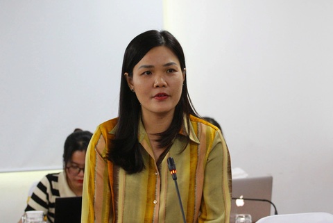 Huyện Bình Chánh kiến nghị tăng chỉ tiêu đất ở trong quy hoạch 2021-2030- Ảnh 1. Bà Nguyễn Thị Thảo, trưởng Phòng Tài nguyên và Môi trường huyện Bình Chánh, thông tin tại họp báo - Ảnh: T.N
