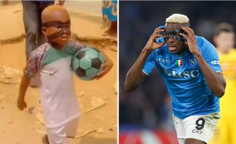 Victor Osimhen 'chi sộp' cho cổ động viên nhí tạo hình giống mình- Ảnh 1. Vua phá lưới Serie A 'chơi sộp' chi tiền tặng cổ động viên nhí vì... tạo hình giống mình - Ảnh: Getty