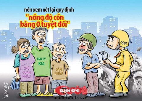 Nỗi buồn mang tên 'nồng độ cồn bằng 0 tuyệt đối'- Ảnh 1. Nỗi buồn "nồng độ cồn bằng 0 tuyệt đối" - Tranh: Đức Thuận