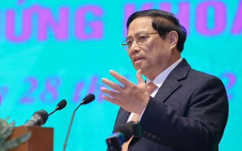 Thủ tướng phát biểu kết luận tại hội nghị - Ảnh: NAM ANH Thủ tướng phát biểu kết luận tại hội nghị - Ảnh: NAM ANH