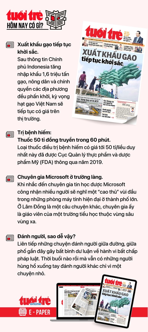 Tin tức sáng 1-3: Máy bay COMAC Trung Quốc sắp trình diễn ở Tân Sơn Nhất- Ảnh 3. Tin tức đáng chú ý trên Tuổi Trẻ nhật báo ngày 1-3. Để đọc Tuổi Trẻ báo in phiên bản E-paper, mời bạn đăng ký Tuổi Trẻ Sao TẠI ĐÂY