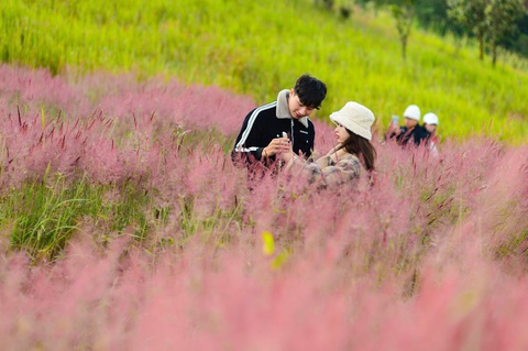 Chụp ảnh 'thấy bóng chẳng thấy hình', phái mạnh hết bị vợ giận đến dọa chia tay- Ảnh 1. Một bạn nữ đang xem lại “thành quả” là những tấm ảnh của bạn trai chụp cho - Ảnh: QUANG ĐỊNH