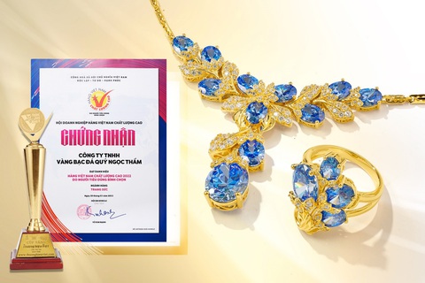 Ngọc Thẩm Jewelry và nỗ lực nâng tầm thương hiệu trang sức Việt- Ảnh 1. NTJ khẳng định vị thế trên thị trường kim hoàn với nhiều năm liên tiếp nhận danh hiệu Hàng Việt Nam chất lượng cao.