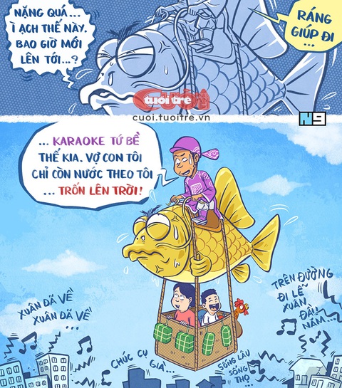 Vì sao cả gia đình ông Táo phải về trời?- Ảnh 1. Vì sao cả gia đình ông Táo phải về trời? - Tranh: Hải Nam