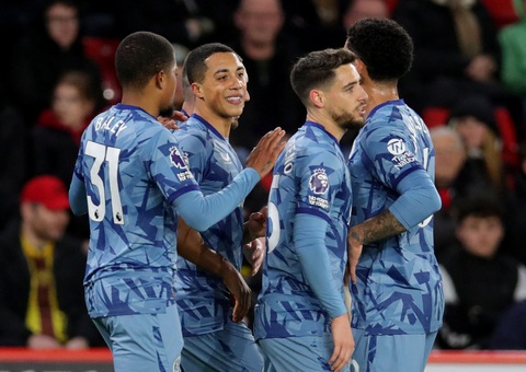 Tin tức thể thao sáng 4-2: Mbappe chọn Real Madrid; Premier League có kỷ lục mới- Ảnh 2. Aston Villa giành chiến thắng đậm 5-0 trước Shieffield United - Ảnh: REUTERS