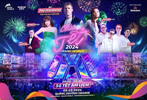Khoảnh khắc giao thừa tại Đại nhạc hội Chào Tết Grand World 2024- Ảnh 1. Chào Tết Grand World 2024 dự kiến thu hút lượng lớn du khách - Ảnh: Đ.H.