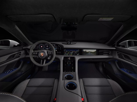 Porsche Taycan 2024 ra mắt: Đã mạnh nay còn mạnh hơn- Ảnh 4. Cabin xe giữ lại bộ khung thiết kế chính, nhưng được nâng cấp đáng kể phần mềm - Ảnh: Porsche