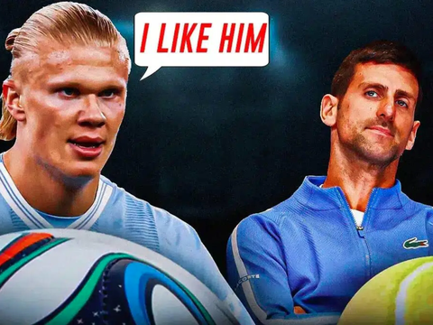 Erling Haaland của Man City yêu thích nhất là Novak Djokovic- Ảnh 1. Erling Haaland yêu thích nhất là Novak Djokovic - Ảnh: M.C