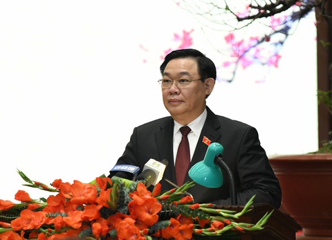 Chủ tịch Quốc hội: Hoàn thiện thể chế phát triển Hà Nội toàn diện, đồng bộ- Ảnh 3. Chủ tịch Quốc hội Vương Đình Huệ - Ảnh: GIA HÂN