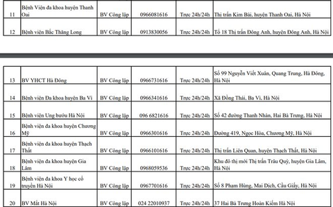 Hà Nội công bố các bệnh viện, trung tâm y tế trực cấp cứu xuyên Tết- Ảnh 3. Hà Nội công bố các bệnh viện, trung tâm y tế trực cấp cứu xuyên Tết- Ảnh 3.