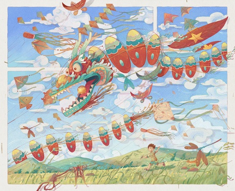 Tác phẩm Tác phẩm "Giấc mơ trên trời" - Tác giả Nguyễn Ngọc Thành.