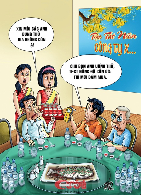 Bia không cồn lên ngôi dịp Tết Giáp Thìn- Ảnh 4. Bia không cồn lên ngôi Tết Giáp Thìn - Tranh: DAD