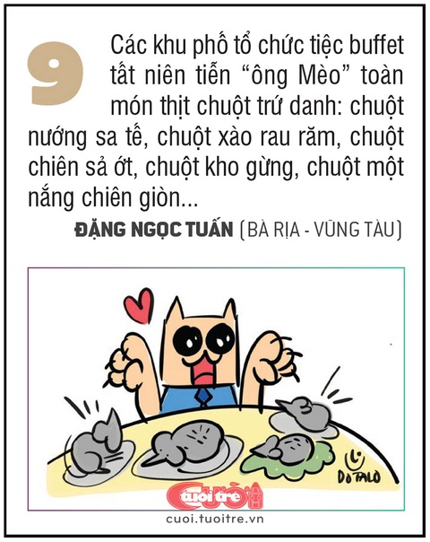10 kiểu tất niên vui vẻ, độc đáo để tiễn 'ông Mèo'- Ảnh 9. Các khu phố tổ chức tiệc buffet tất niên tiễn “ông Mèo” toàn món thịt chuột trứ danh
