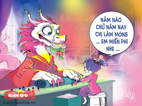 Chị đẹp Giáp Thìn lên đồ đón Tết- Ảnh 1. Chị đẹp Giáp Thìn lên đồ đón Tết - Tranh: Viiip