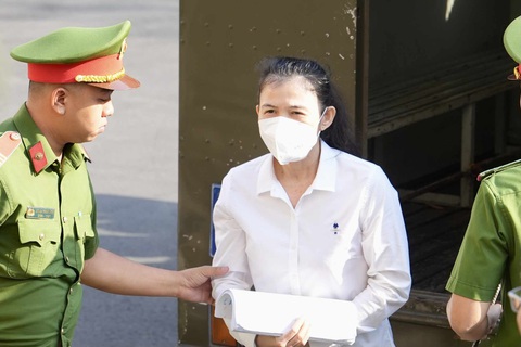 bà Hàn Ni tại phiên tòa Bà Đặng Thị Hàn Ni đến tòa - Ảnh: HỮU HẠNH