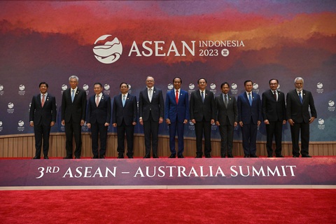 Thủ tướng Phạm Minh Chính và phu nhân thăm Úc, New Zealand từ ngày 5-3- Ảnh 4. Các nhà lãnh đạo Úc, ASEAN và Timor Leste tại Hội nghị cấp cao ASEAN - Úc ở Indonesia năm 2023 - Ảnh: ASEAN