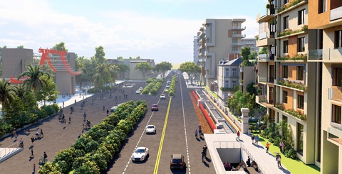 Metro số 2 lùi đến 2030: Ngân hàng ADB, EIB, KfW có ý kiến về các khoản vay- Ảnh 1. Phối cảnh dự án metro số 2 trước công viên Lê Thị Riêng - Ảnh: MAUR