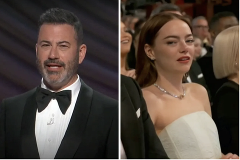 Jimmy Kimmel và Emma Stone Jimmy Kimmel và Emma Stone