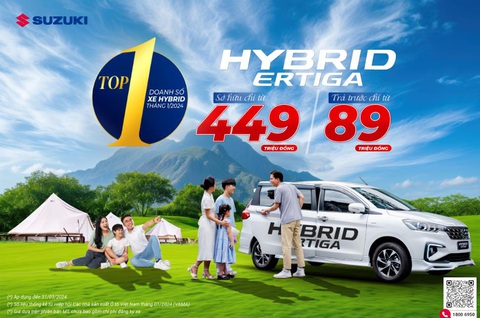 Chỉ từ 449 triệu để sở hữu Suzuki Hybrid Ertiga- Ảnh 1. Chỉ từ 449 triệu để sở hữu Suzuki Hybrid Ertiga- Ảnh 1.