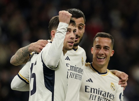 Tin tức thể thao sáng 11-3: Real Madrid thắng đậm; Inter Miami vắng Messi, nhận thất bại đầu tiên- Ảnh 1. Real Madrid tiếp tục duy trì khoảng cách an toàn tại La Liga - Ảnh: REUTERS