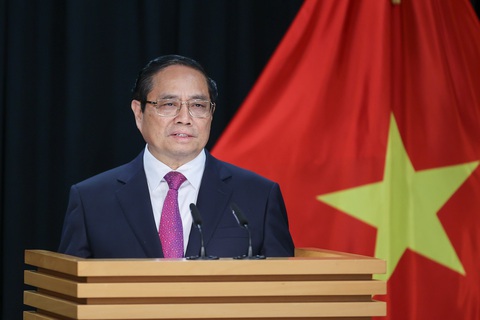 Thủ tướng New Zealand: Việt Nam phát triển vượt bậc như rồng- Ảnh 2. Thủ tướng Phạm Minh Chính khẳng định cuộc hội đàm với Thủ tướng New Zealand Christopher Luxon "rất đặc biệt, rất thành công" - Ảnh: NHẬT BẮC