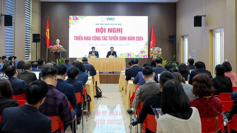 Đại học Quốc gia Hà Nội xem xét nhiều phương thức tuyển sinh mới- Ảnh 1. Đại học Quốc gia Hà Nội tổ chức hội nghị triển khai công tác tuyển sinh năm 2024 tại Hòa Lạc - Ảnh: VNU